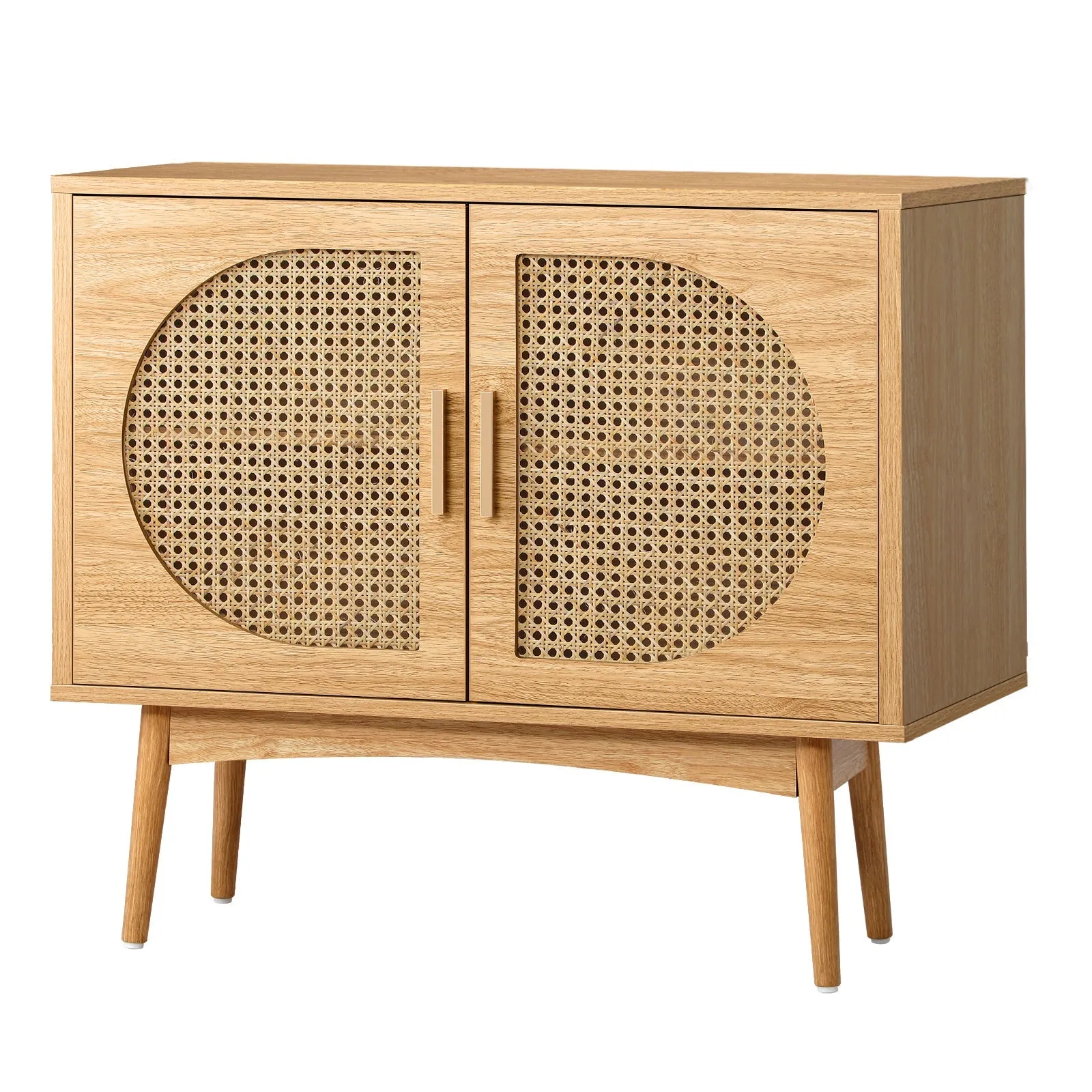 Vesta Rattan Solid Wood Cabinet