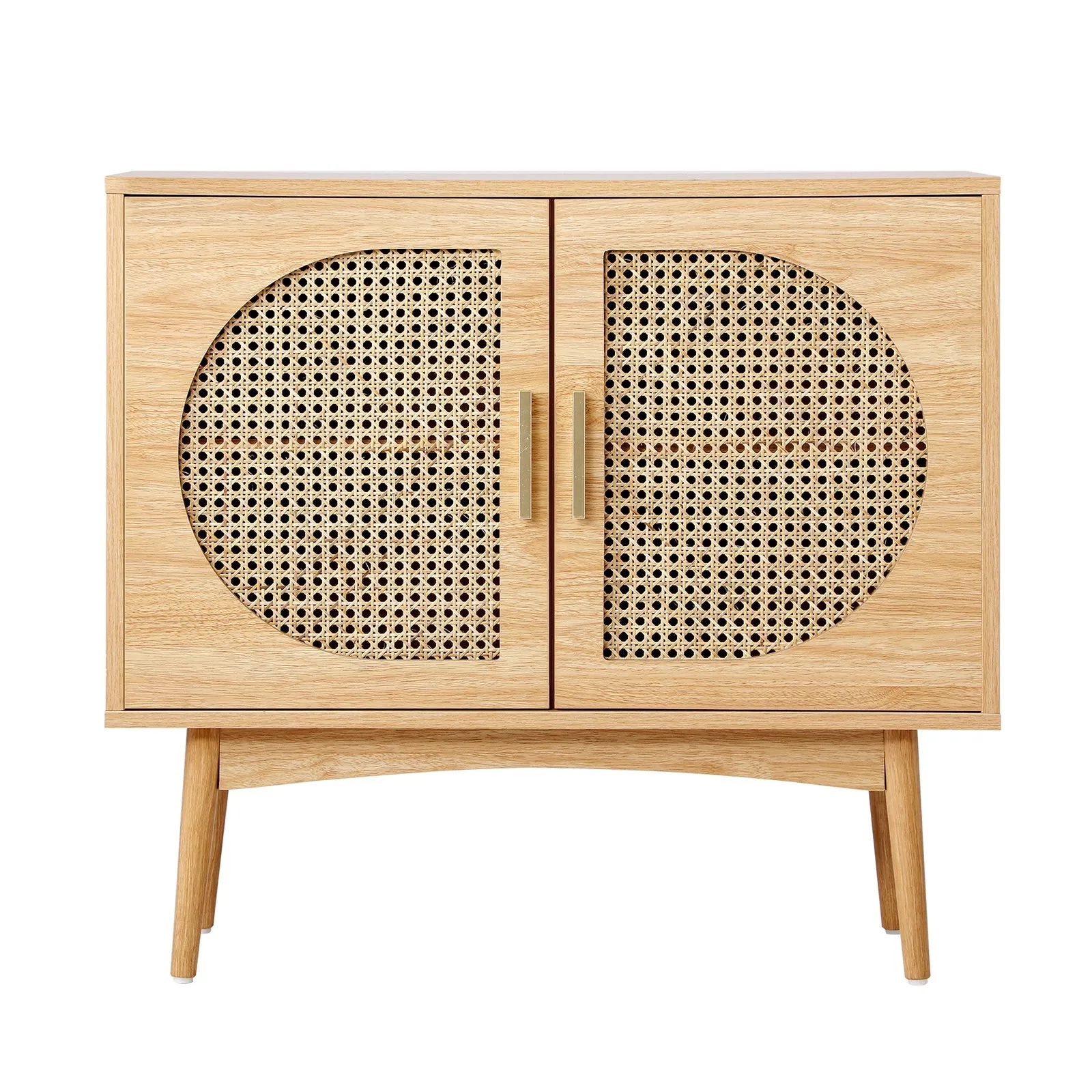 Vesta Rattan Solid Wood Cabinet