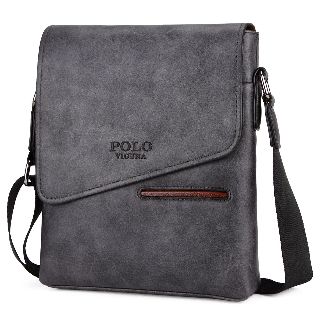 Vicuna Polo Vintage Leather Kuriertasche  - Khaki