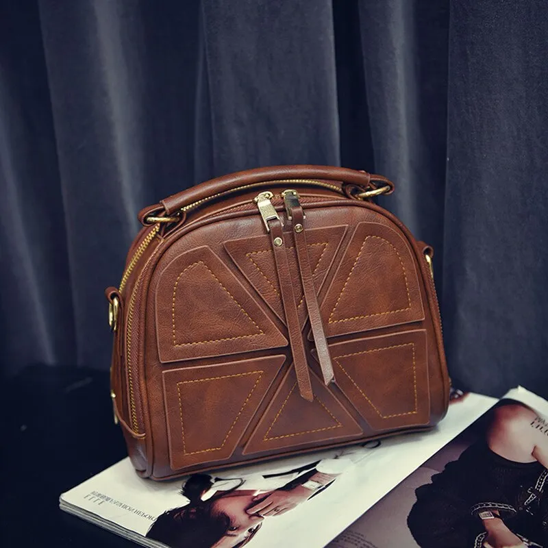 Vintage PU Leather Handbag For Women Girl Fashion Shell Messenger Bags Bolsa Female Shoulder Bags Ladies Crossbody Bag Purses