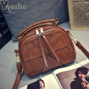 Vintage PU Leather Handbag For Women Girl Fashion Shell Messenger Bags Bolsa Female Shoulder Bags Ladies Crossbody Bag Purses