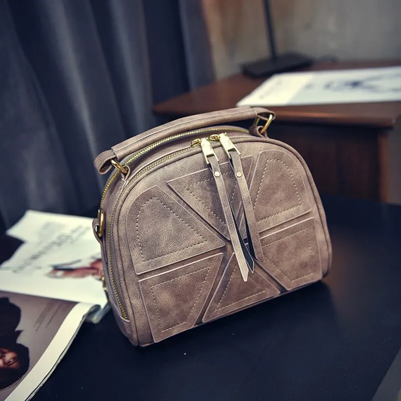 Vintage PU Leather Handbag For Women Girl Fashion Shell Messenger Bags Bolsa Female Shoulder Bags Ladies Crossbody Bag Purses