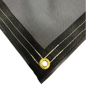 Vinyl Mesh Tarp - Black - 10' x 16'
