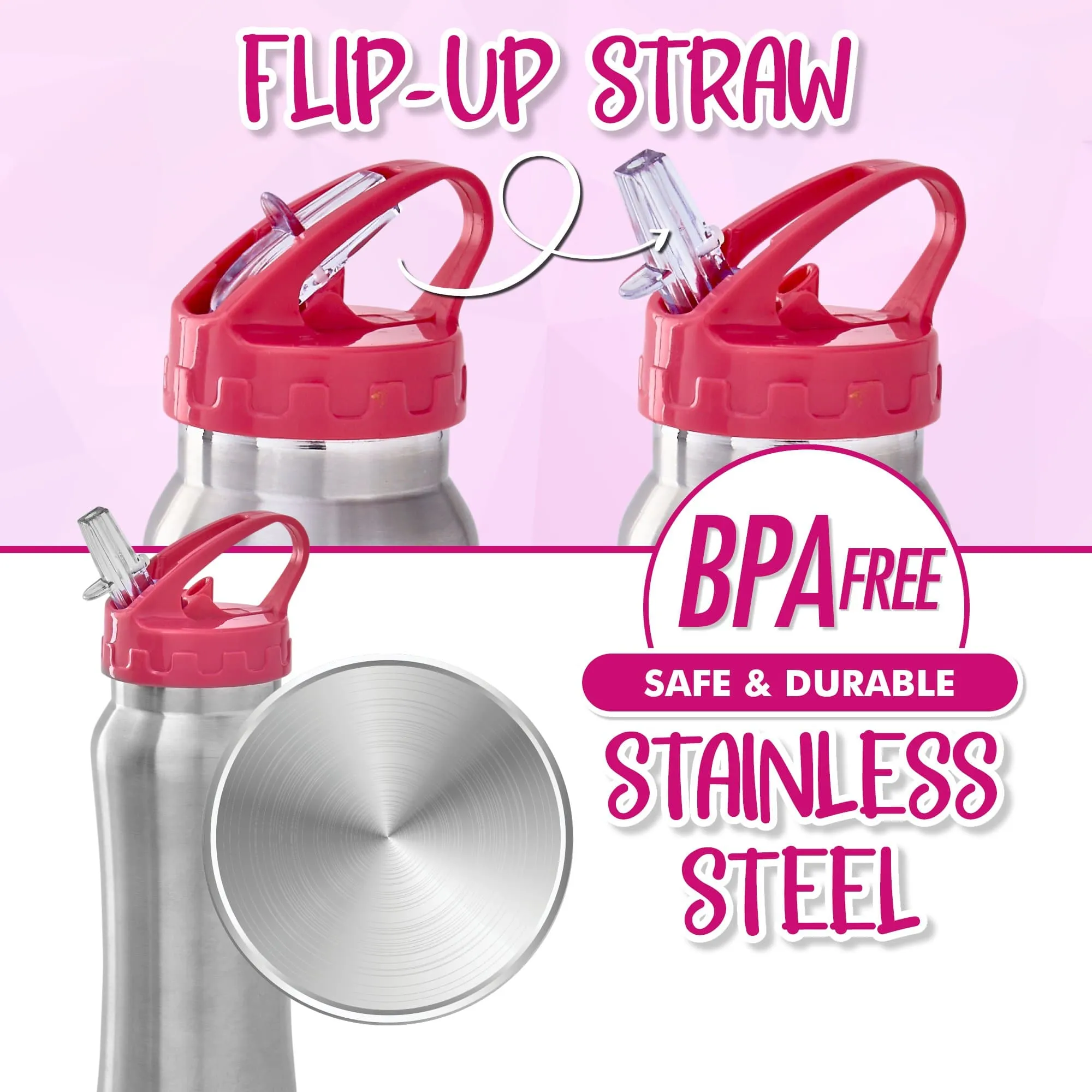Water Bottle with Gem Rhinestone Stickers