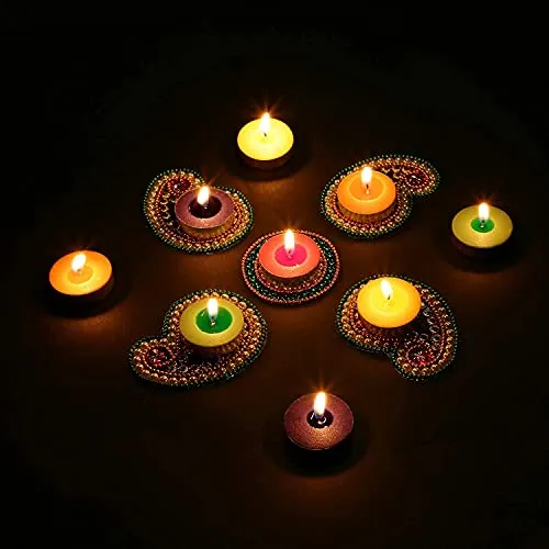 Wax18 Colored Wax Tealight Candles (Set of 50, Unscented) Pack of 9