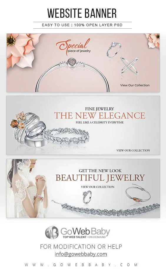 Website Banners - Silver Plated Jewelery For Website Marketing