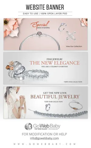 Website Banners - Silver Plated Jewelery For Website Marketing