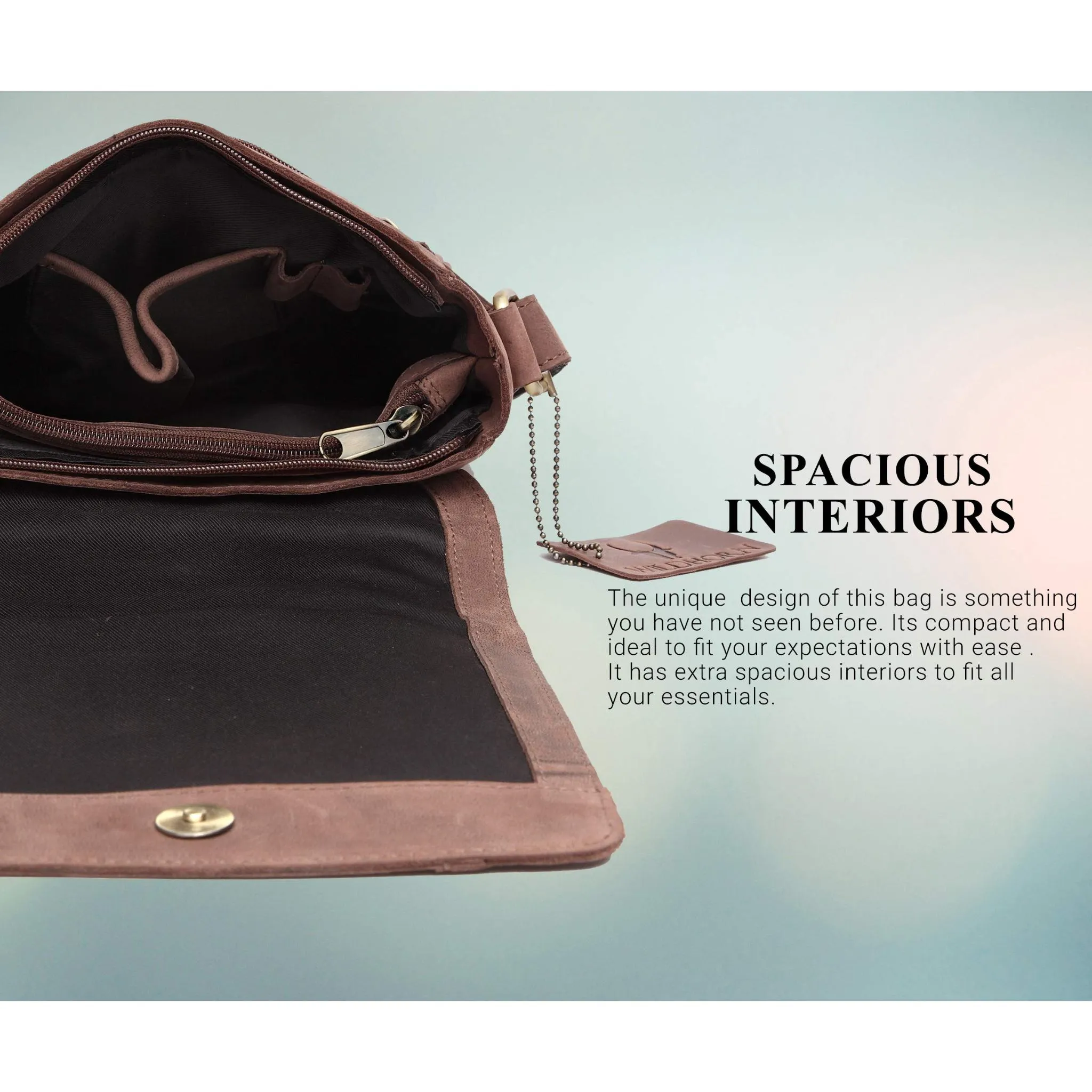 WHITEFIELD Leather Sling Bag for Men