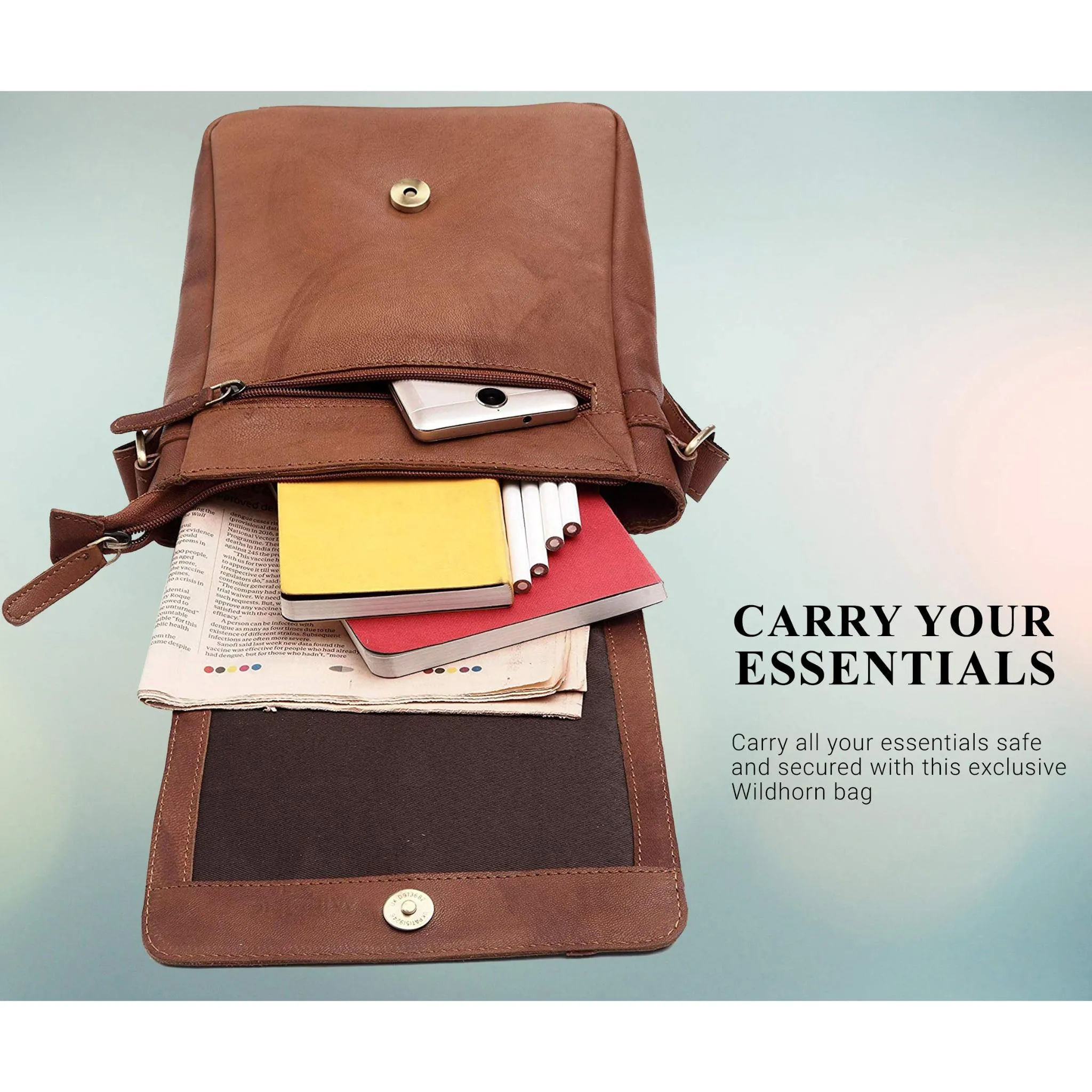 WHITEFIELD Leather Sling Bag for Men