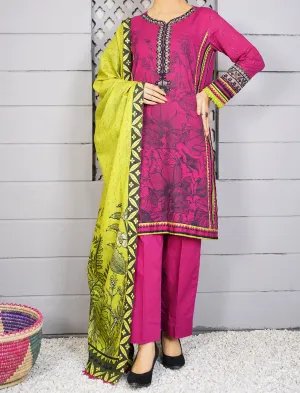 Women's "BELLE" Embroidered Khaddar Unstitched Three Piece Suit