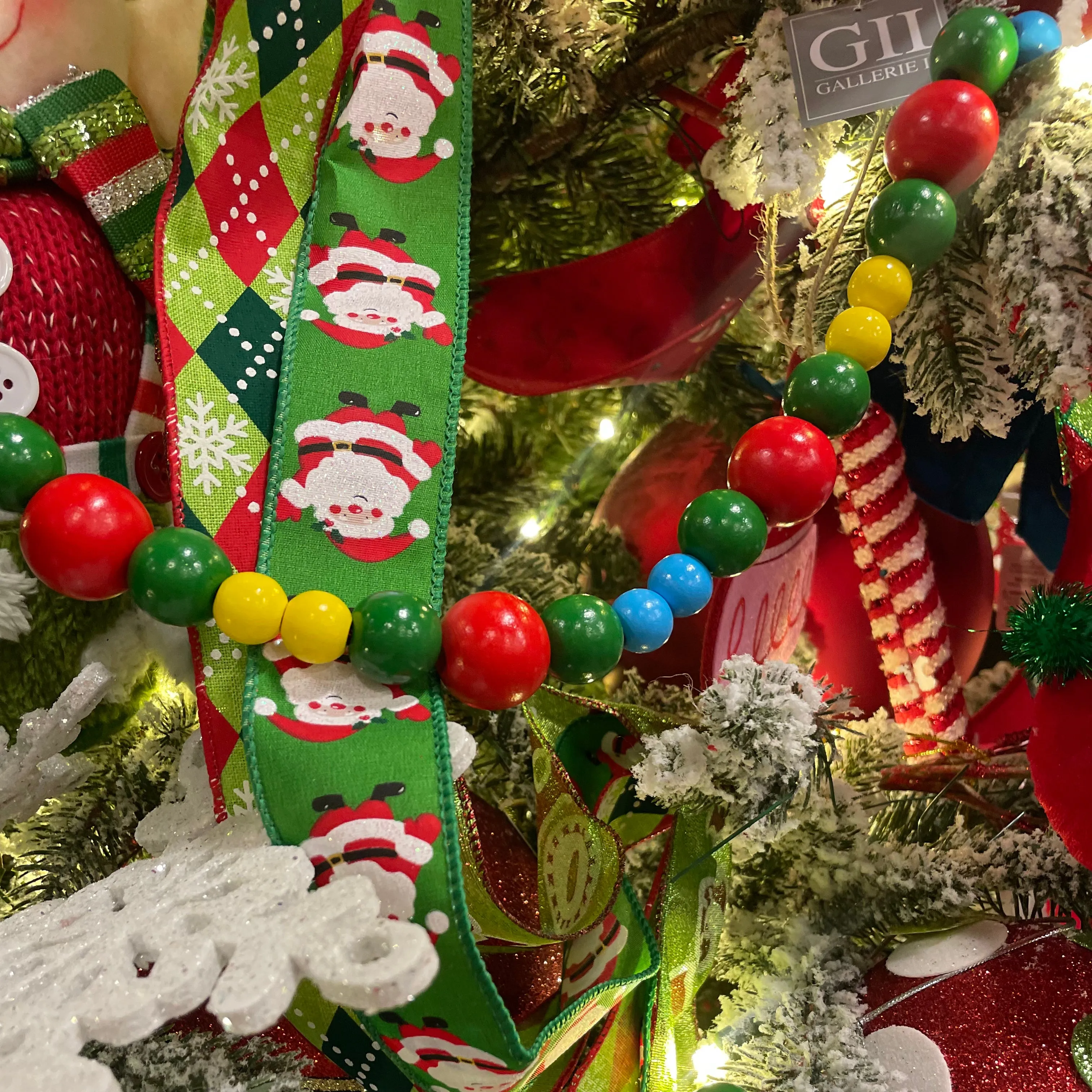 Wood Multi-Colored Bead Garland, 6'