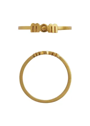 Wow Mom Ring - 56 - Goldplated