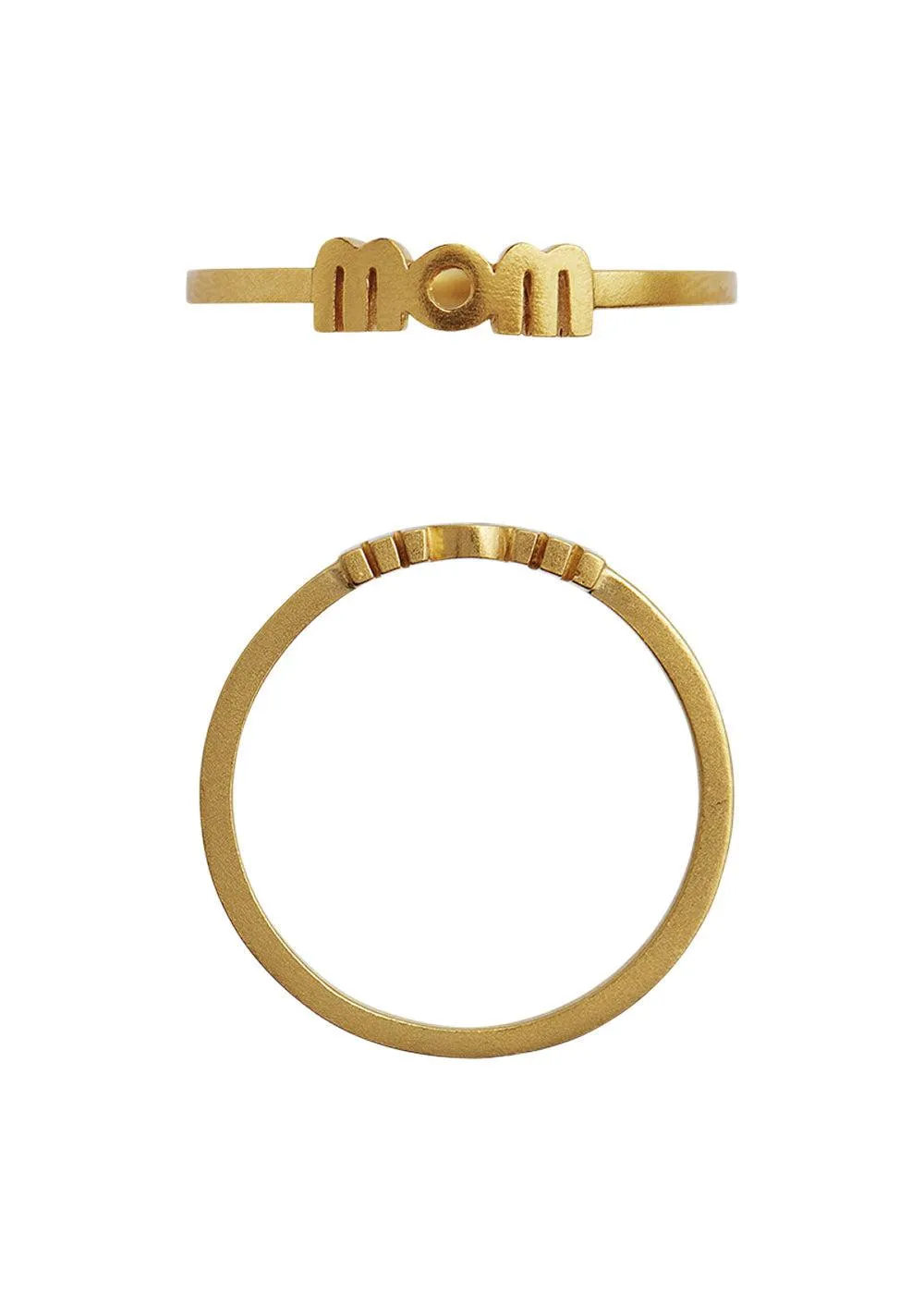 Wow Mom Ring - 56 - Goldplated
