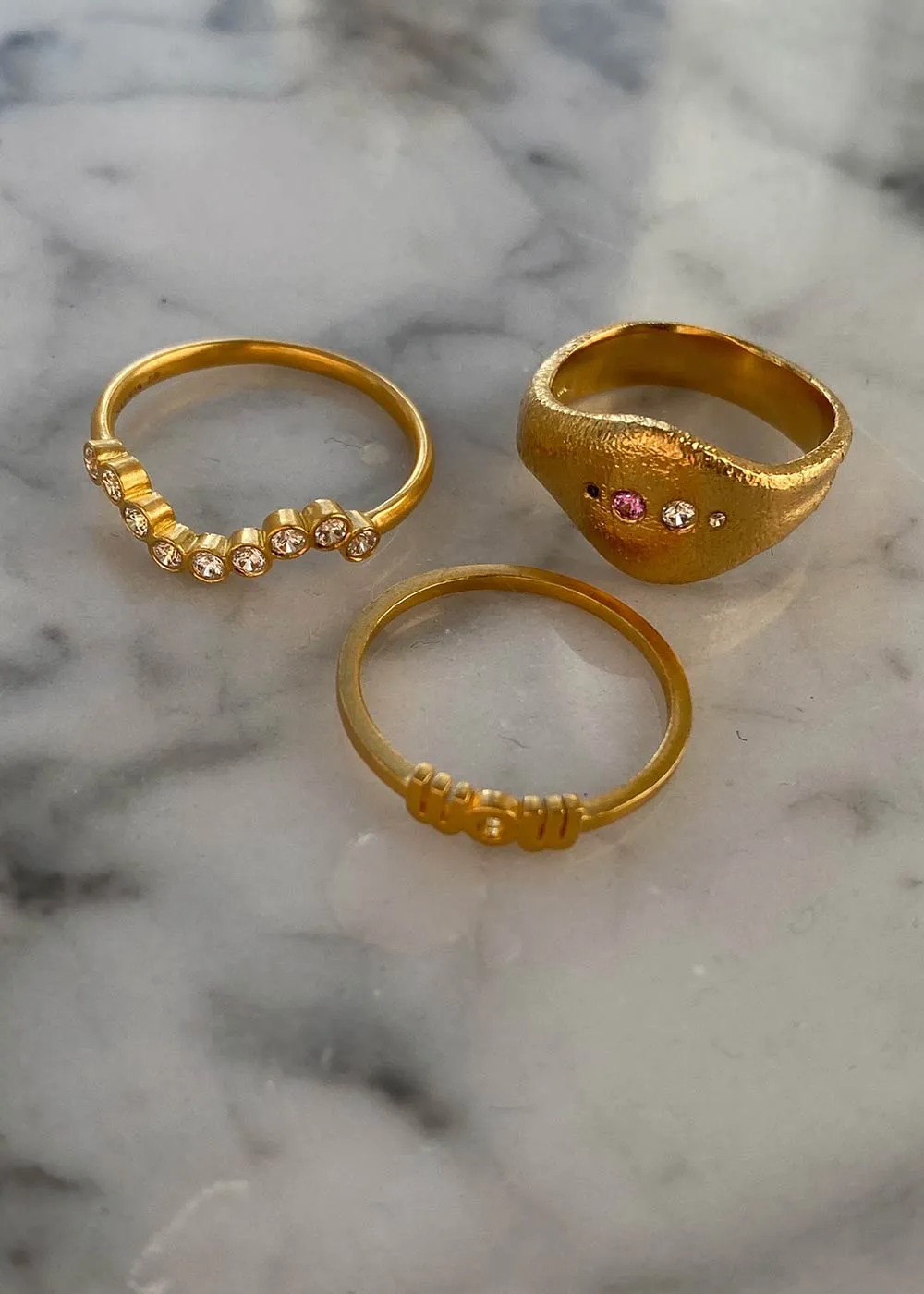 Wow Mom Ring - 56 - Goldplated