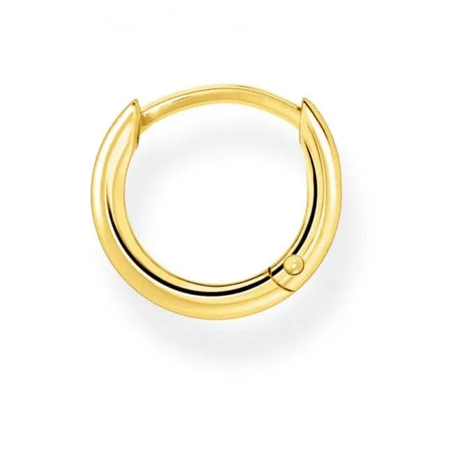 Yellow Gold Small Hoop Single Earring 13.5mm CR656-413-39