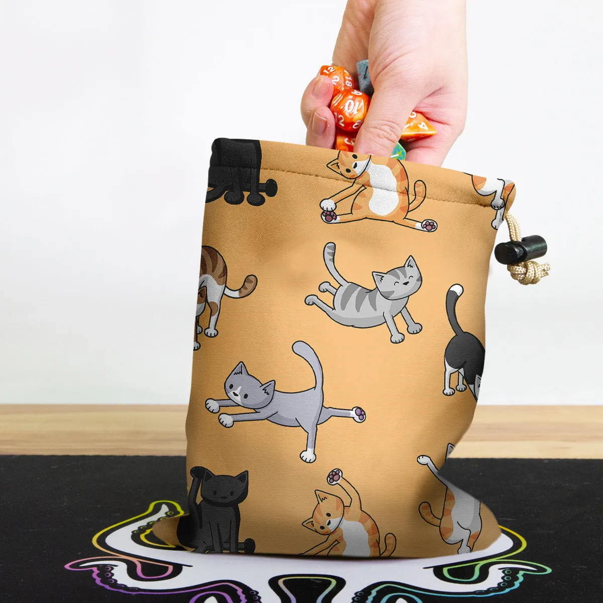 Yoga Cats Dice Bag