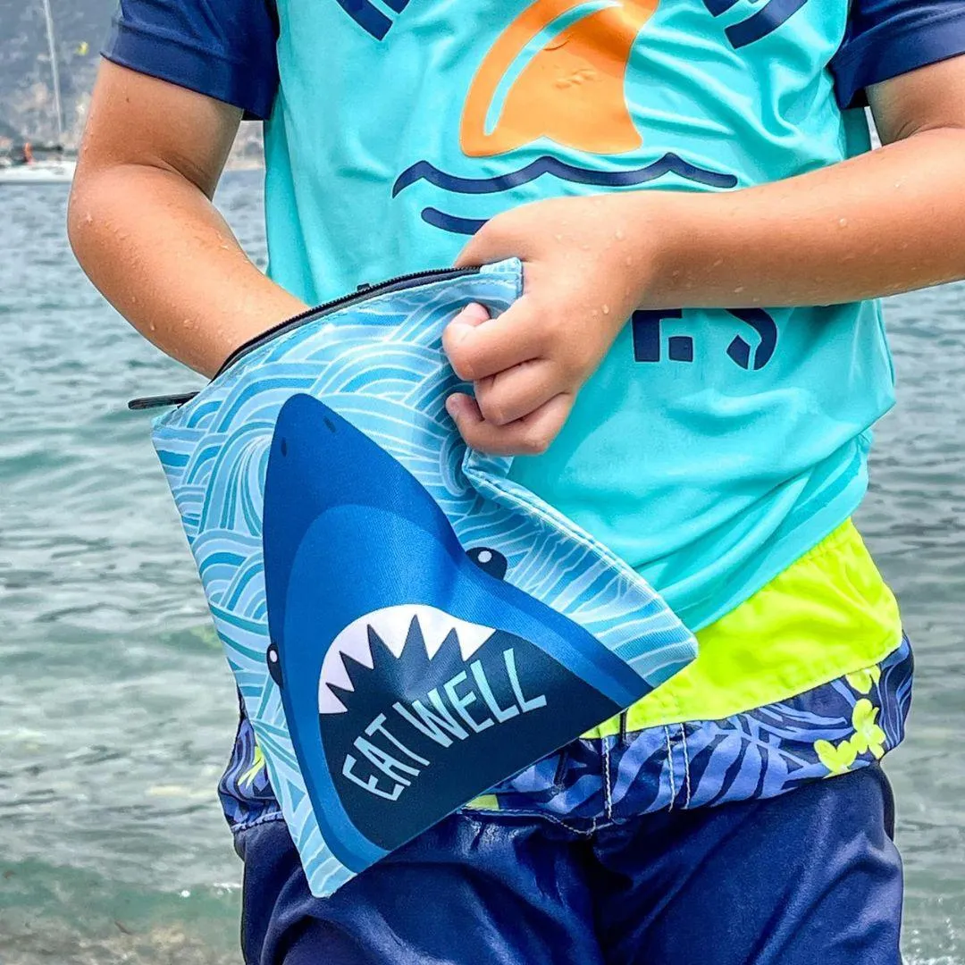 Yumbox Reusable Sandwich Bag - Set of 2 - Pacific Shark & Funny Monsters