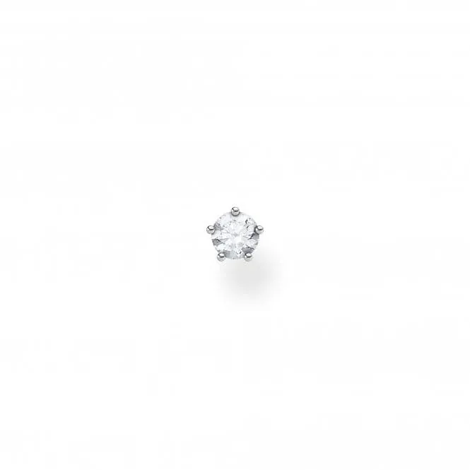 Zirconia Claw Setting Single Ear Stud  H2135-051-14